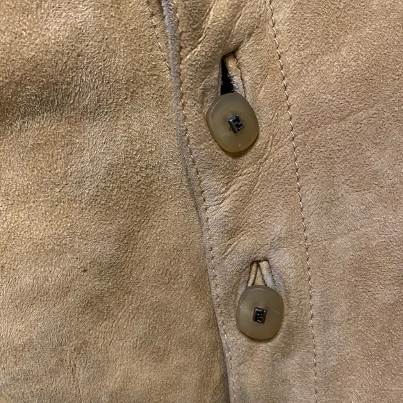 Fendi vintage coat leather & sheepskin medium - Picture 10 of 16